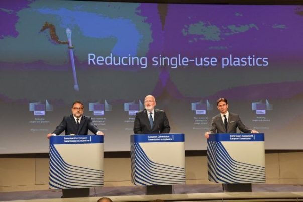 Speakers in European Commission's Reducing single use plastics event.