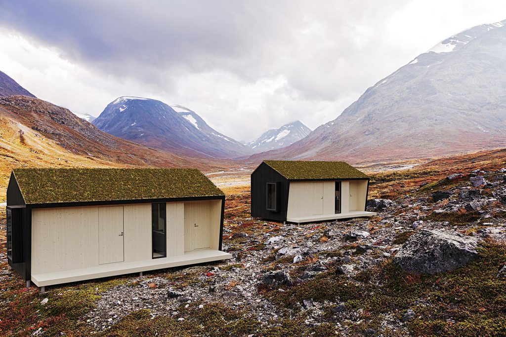 Accommodations in the mountainside.